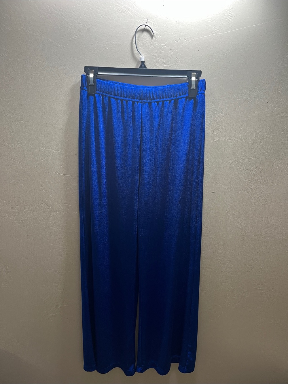Elastic-Waist Wide Leg Pants in Cobalt Blue